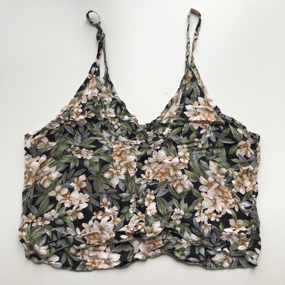 Brandy Melville Floral Crop Top - Picture 2 of 5